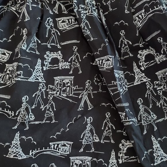 Paris scenes print skirt from Lord & Taylor, size 10 - Picture 3 of 6